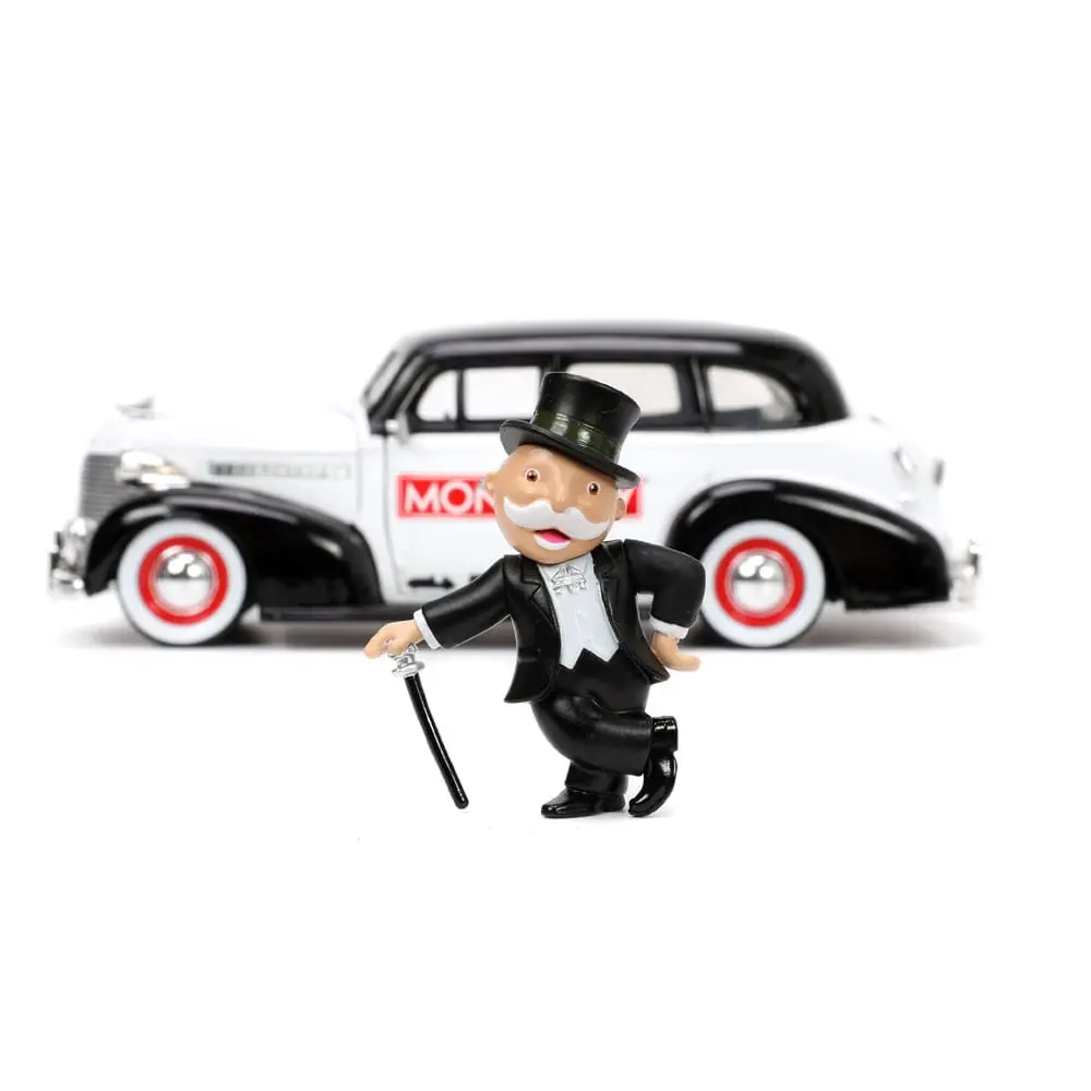 Monopoly Hollywood Rides Diecast Modell 1/24 1939 Chevrolet Master Deluxe mit Monopoly Figur Produktfoto