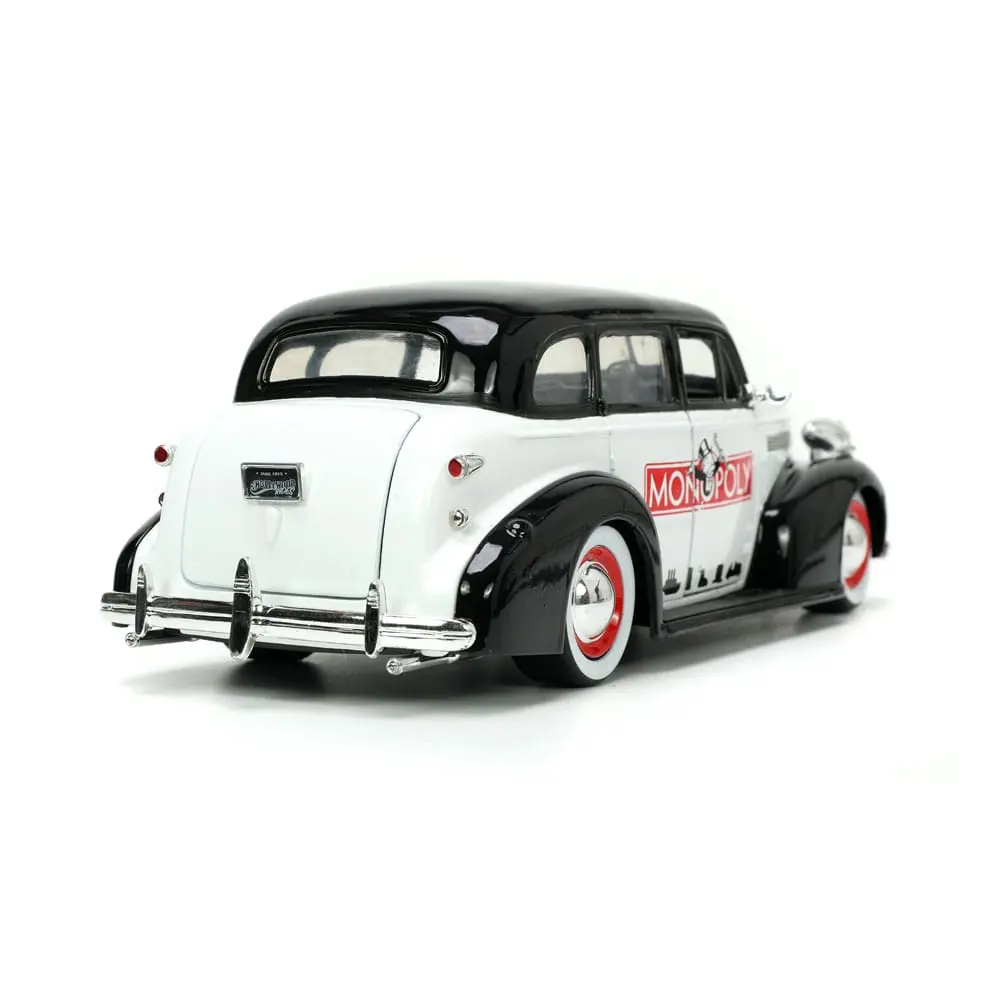 Monopoly Hollywood Rides Diecast Modell 1/24 1939 Chevrolet Master Deluxe mit Monopoly Figur Produktfoto