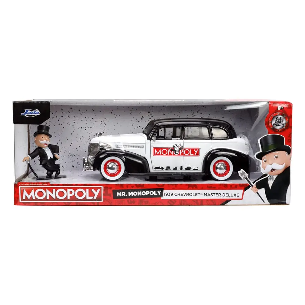 Monopoly Hollywood Rides Diecast Modell 1/24 1939 Chevrolet Master Deluxe mit Monopoly Figur Produktfoto