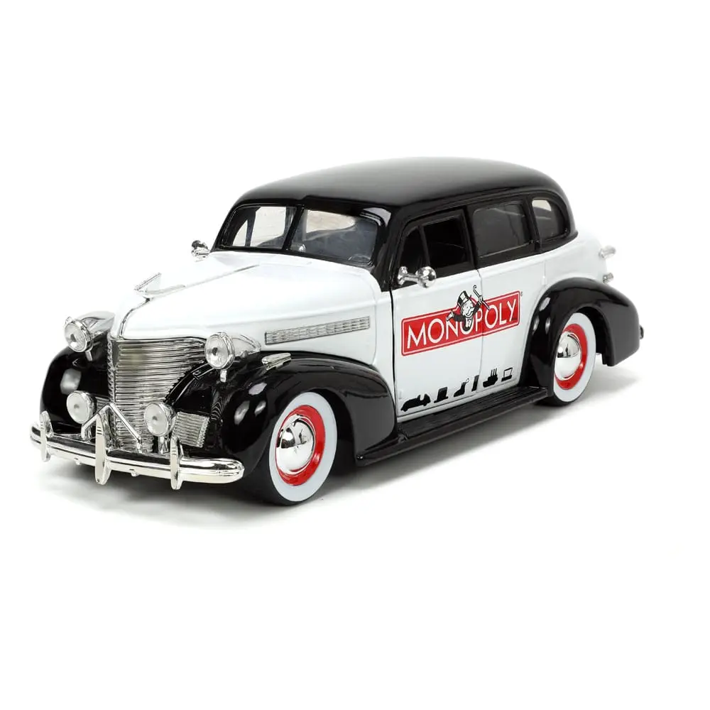 Monopoly Hollywood Rides Diecast Modell 1/24 1939 Chevrolet Master Deluxe mit Monopoly Figur Produktfoto