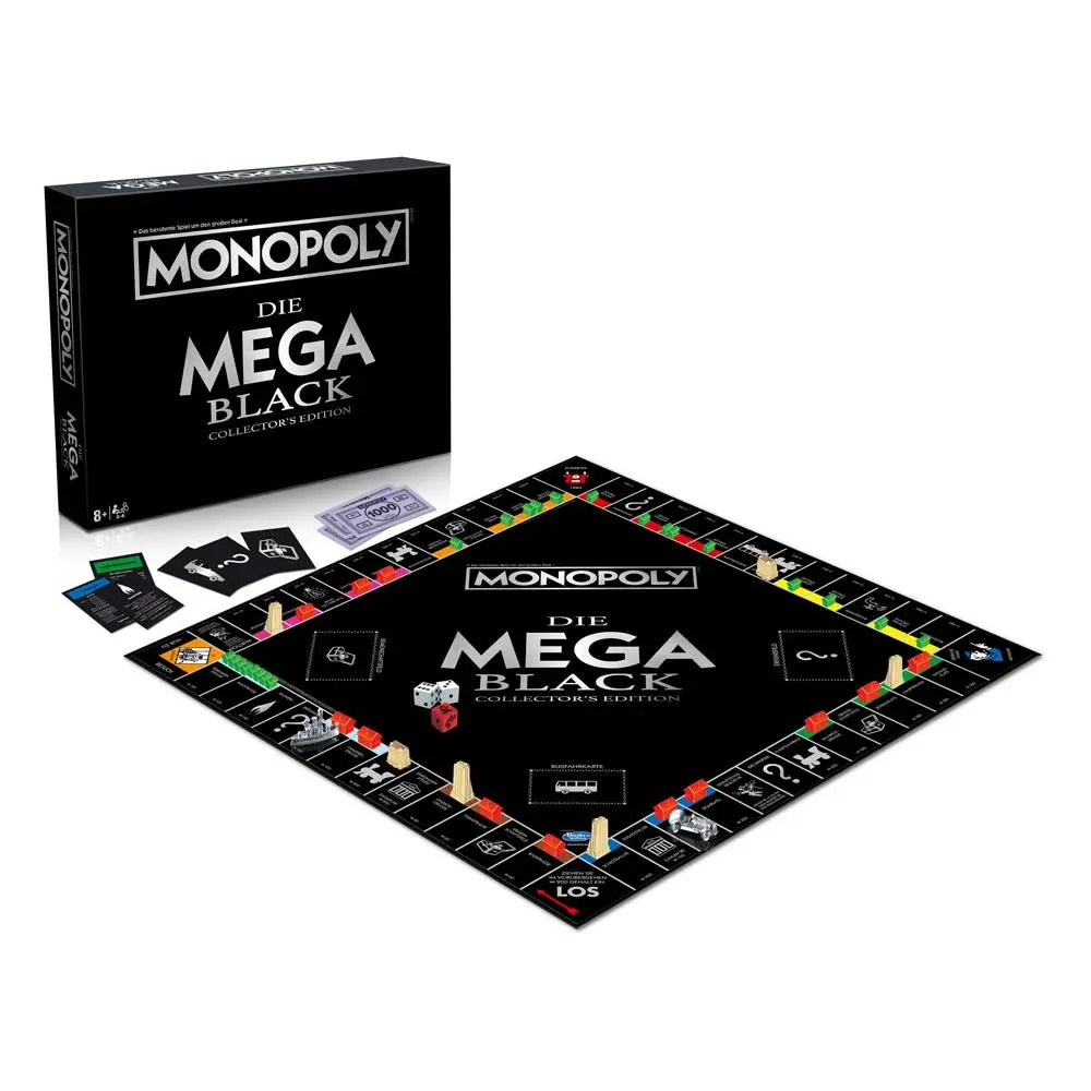 Monopoly Brettspiel Mega (Black Edition) *Deutsche Version* Produktfoto