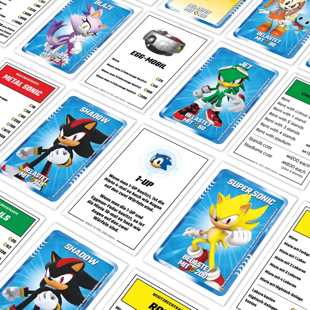 Monopoly Brettspiel Sonic the Hedgehog *Deutsche Version* Produktfoto