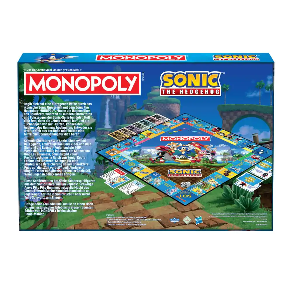 Monopoly Brettspiel Sonic the Hedgehog *Deutsche Version* termékfotó