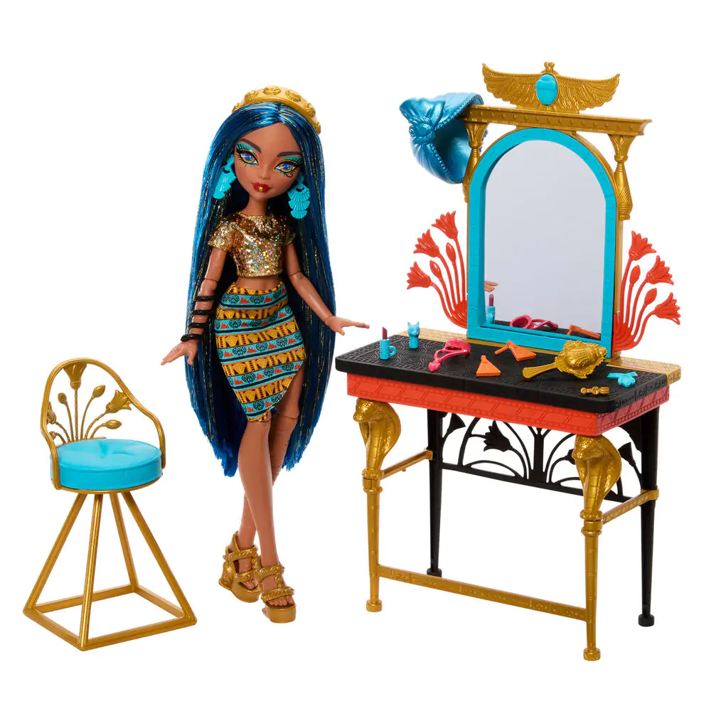 Monster High Cleo de Nile mit Schminktisch Puppe Produktfoto