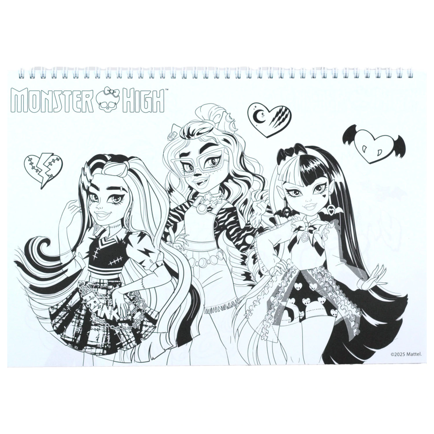 Monster High Crew A4 Spiral Skizzenbuch 40 Seiten mit Aufklebern Produktfoto