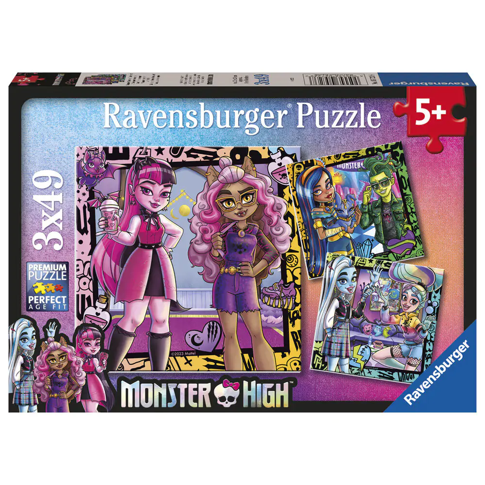 Monster High Puzzle 3x49St Produktfoto