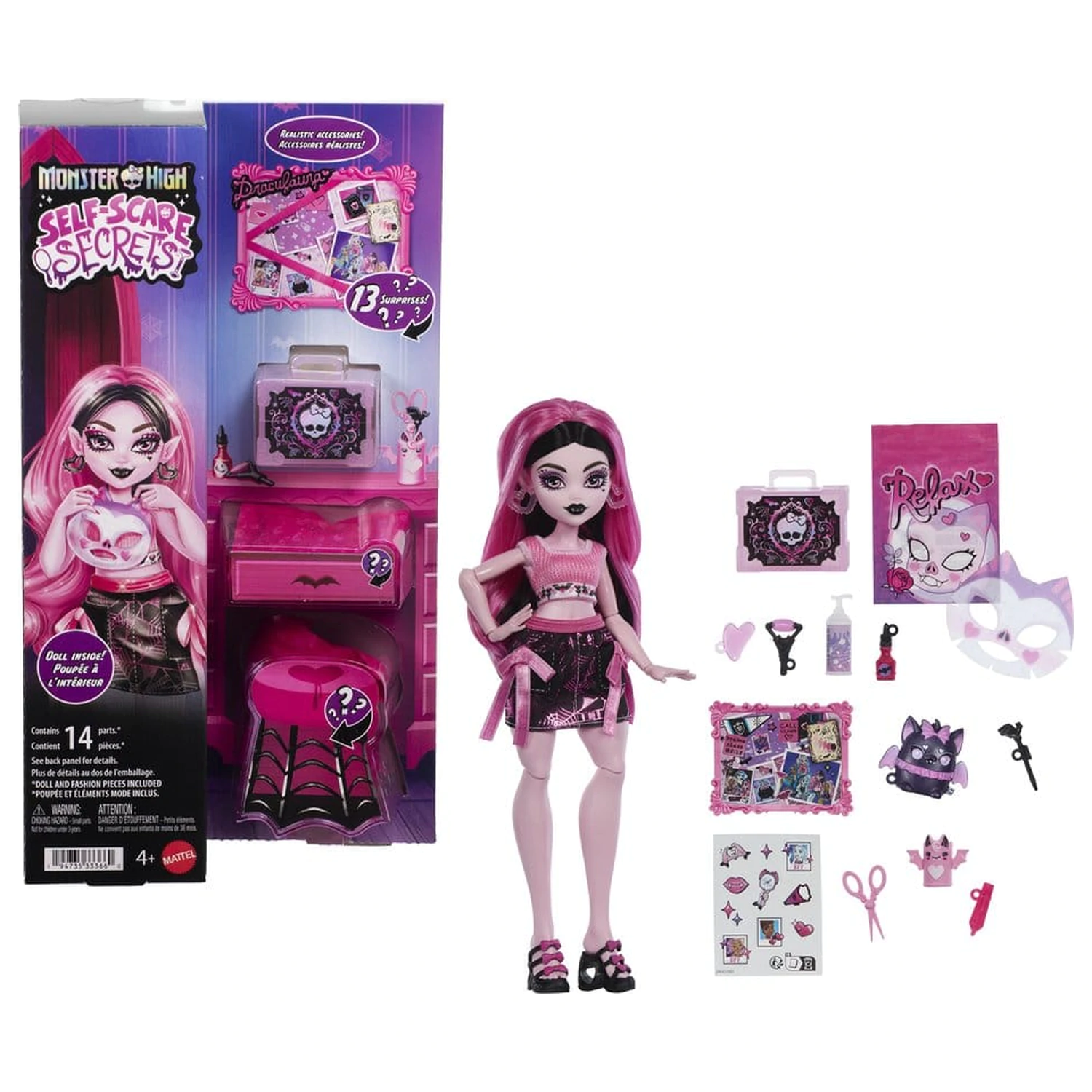 Monster High Self-Scare Secrets Puppe Draculaura Produktfoto
