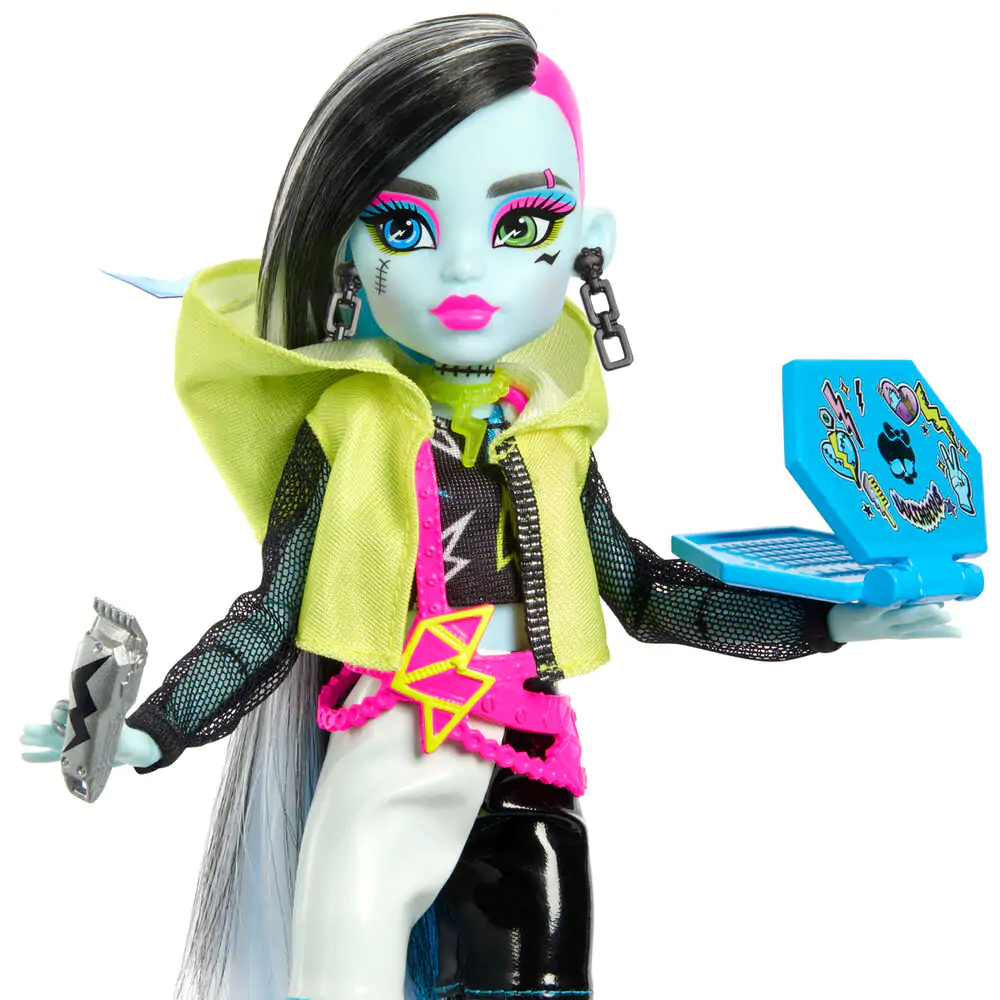 Monster High Skullmate Secrets Neon Frights Frankie Stein Puppe 25cm termékfotó