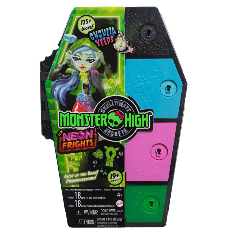 Monster High Skullmate Secrets Neon Frights Ghoulia Puppe 25cm termékfotó
