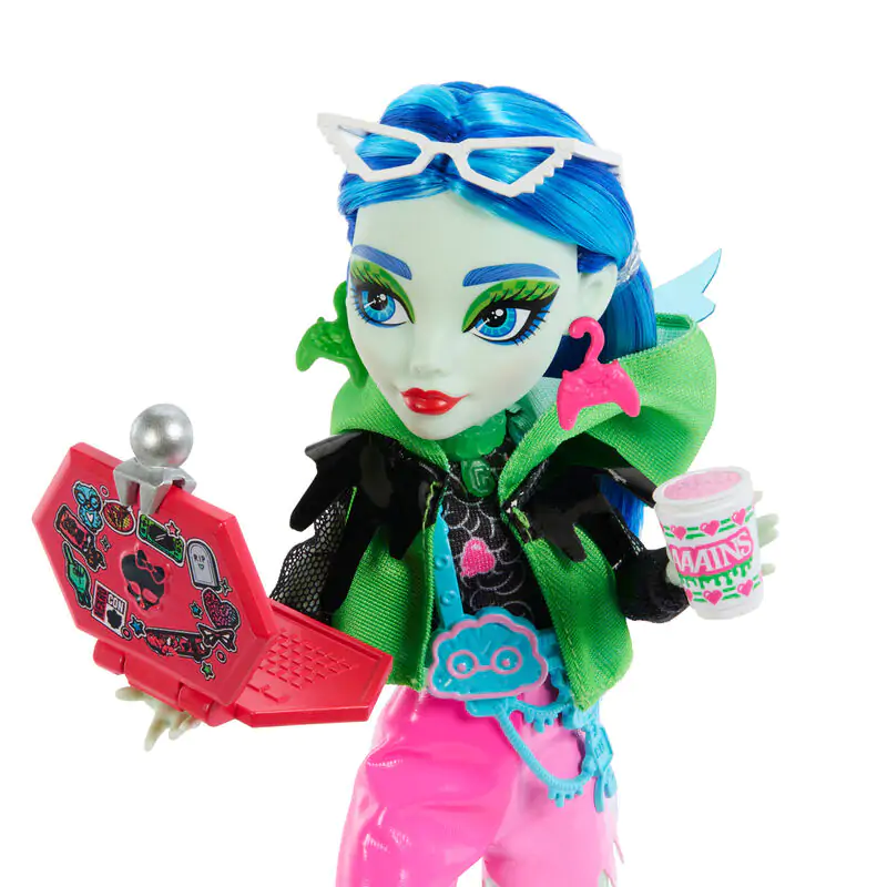 Monster High Skullmate Secrets Neon Frights Ghoulia Puppe 25cm termékfotó