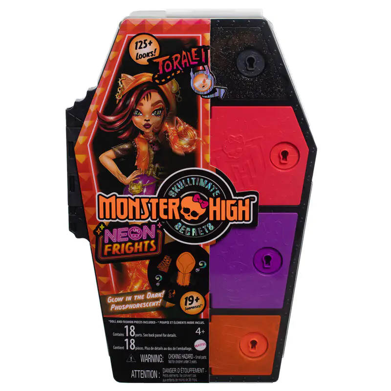 Monster High Skullmate Secrets Neon Frights Toralei Puppe 25cm Produktfoto