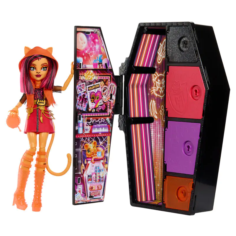 Monster High Skullmate Secrets Neon Frights Toralei Puppe 25cm Produktfoto