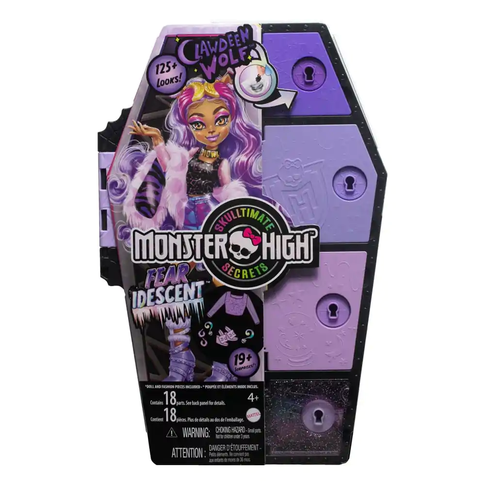 Monster High Skulltimate Secrets: Fearidescent Puppe Clawdeen Wolf 25 cm Produktfoto