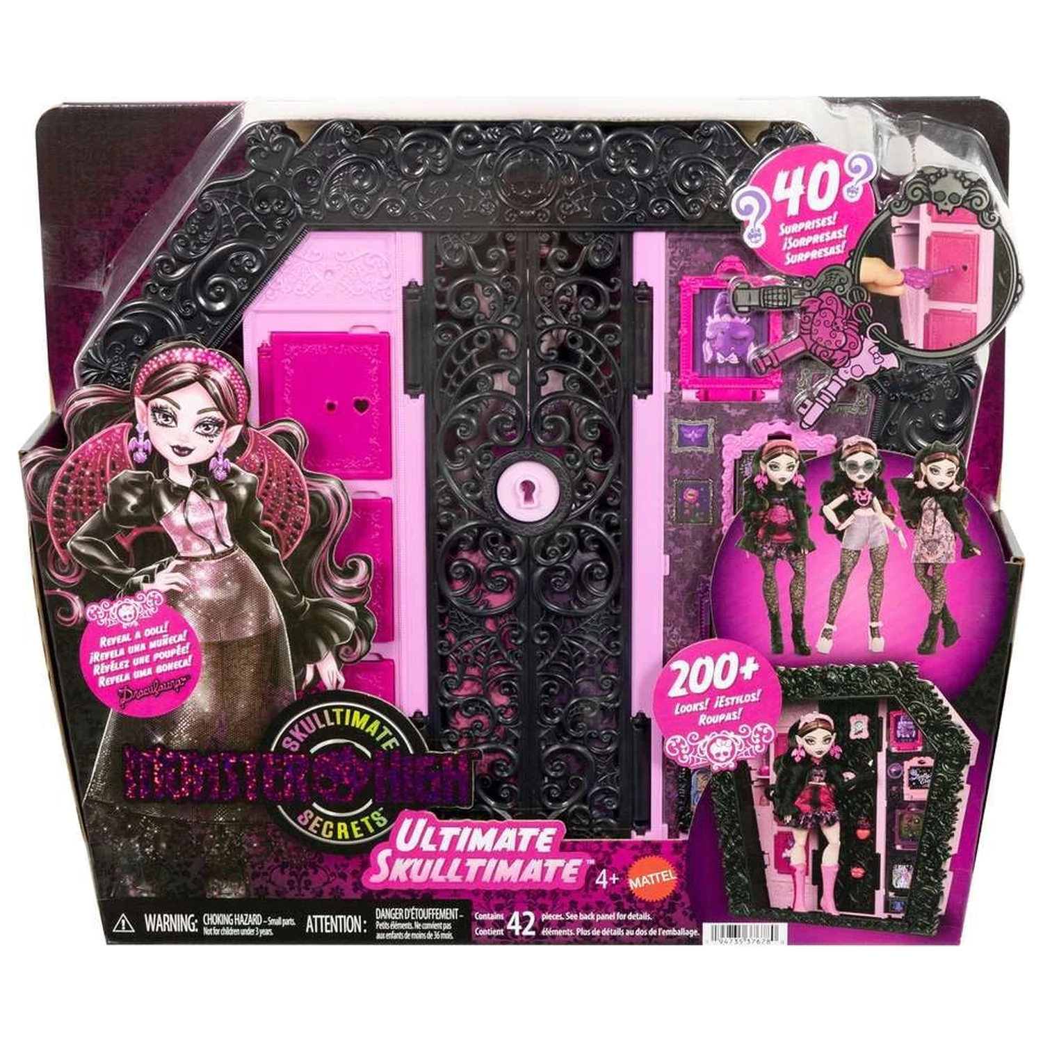 Monster High Ultimate Skulltimate Draculaura Puppe und Kleiderschrank Produktfoto