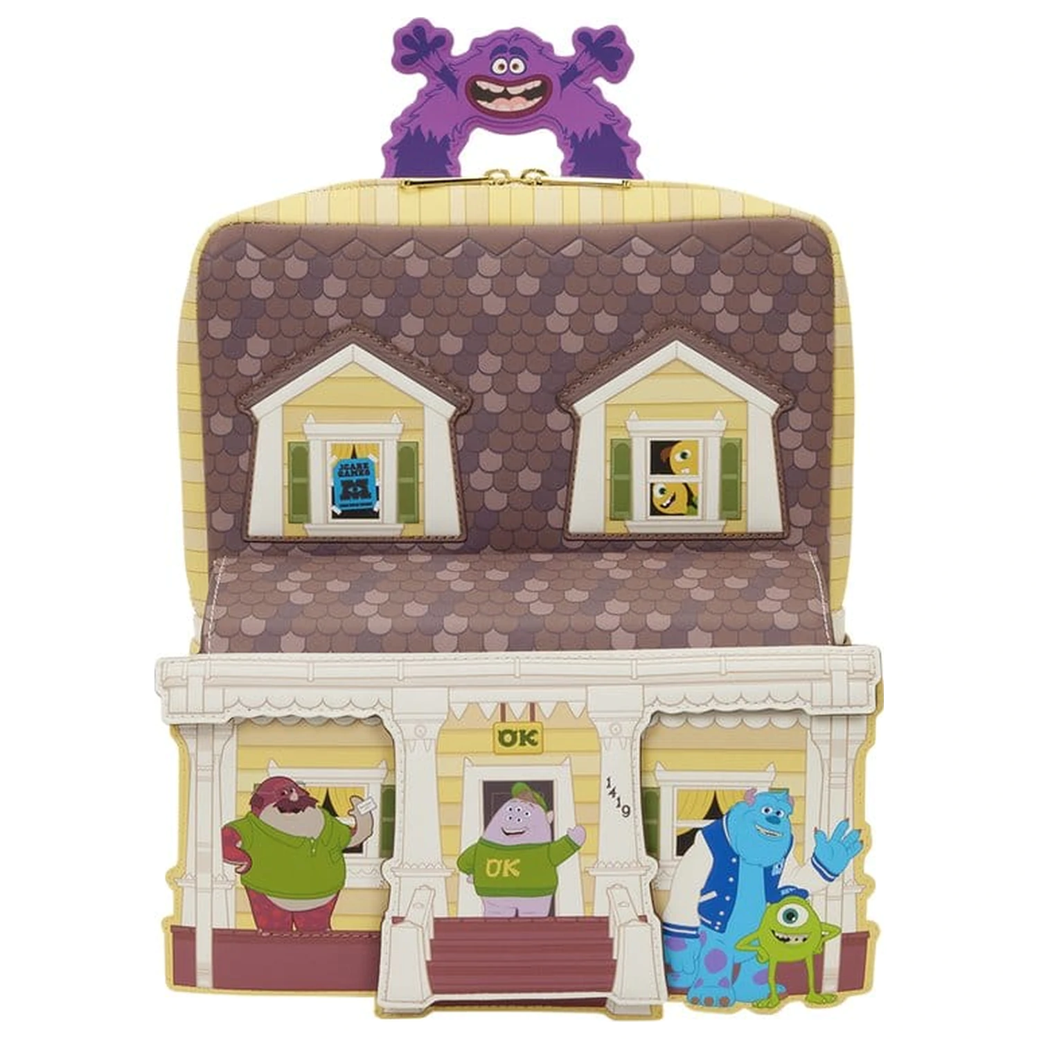 Monsters University Oozma Kappa House figürlicher Mini Rucksack Produktfoto