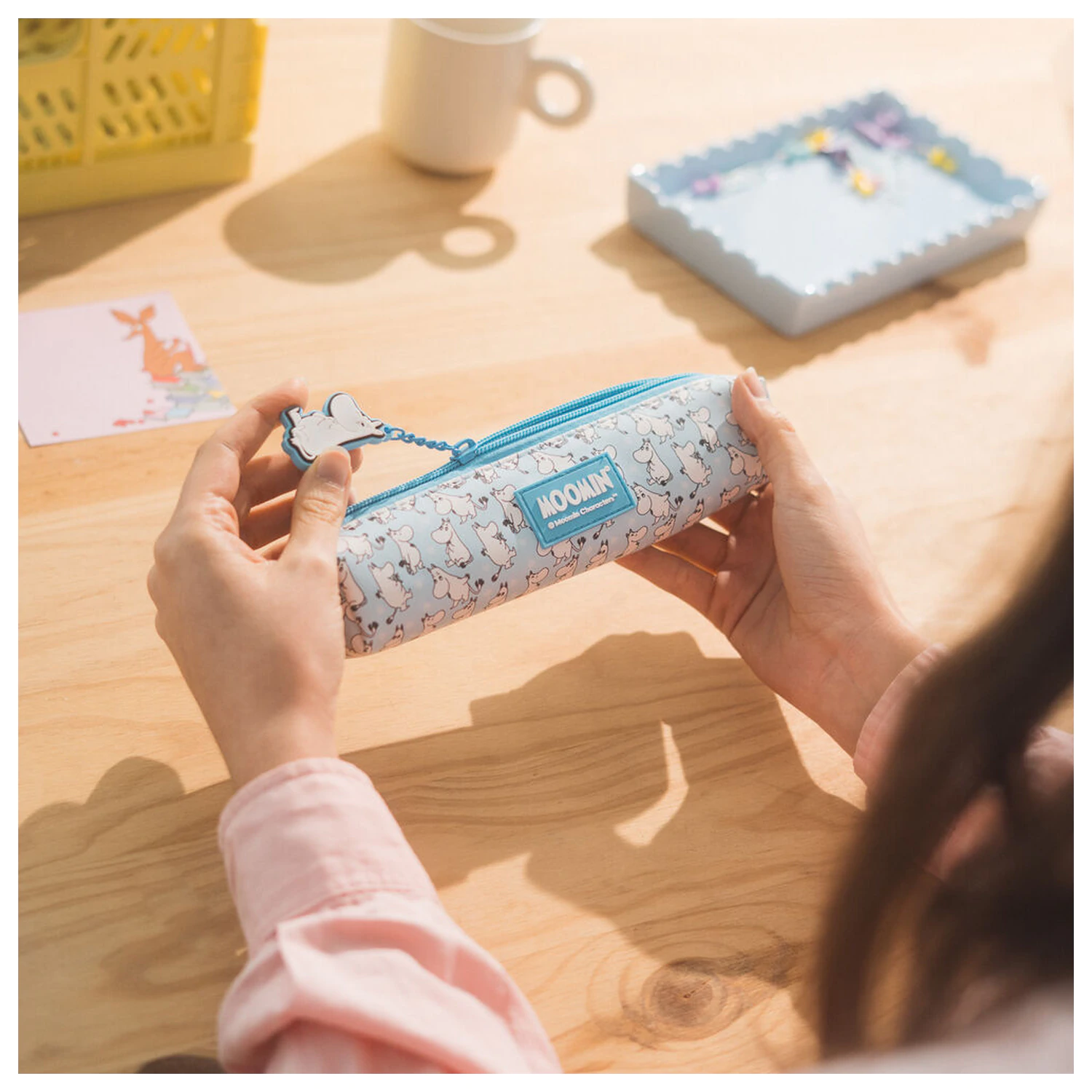Moomin Set Federmäppchen, Kugelschreiber und Bleistift Produktfoto