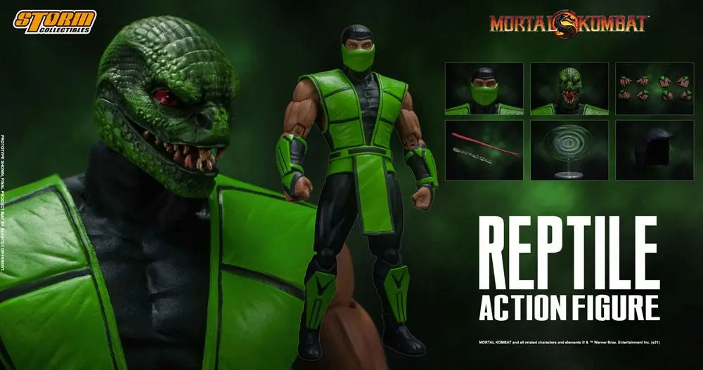 Mortal Kombat Actionfigur 1/12 Reptile 18 cm Produktfoto