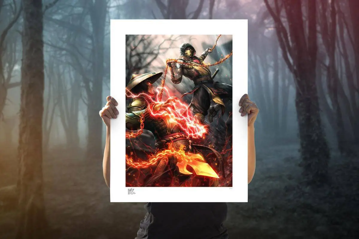 Mortal Kombat Art Print Scorpion vs Raiden 46 x 61 cm - ungerahmt Produktfoto