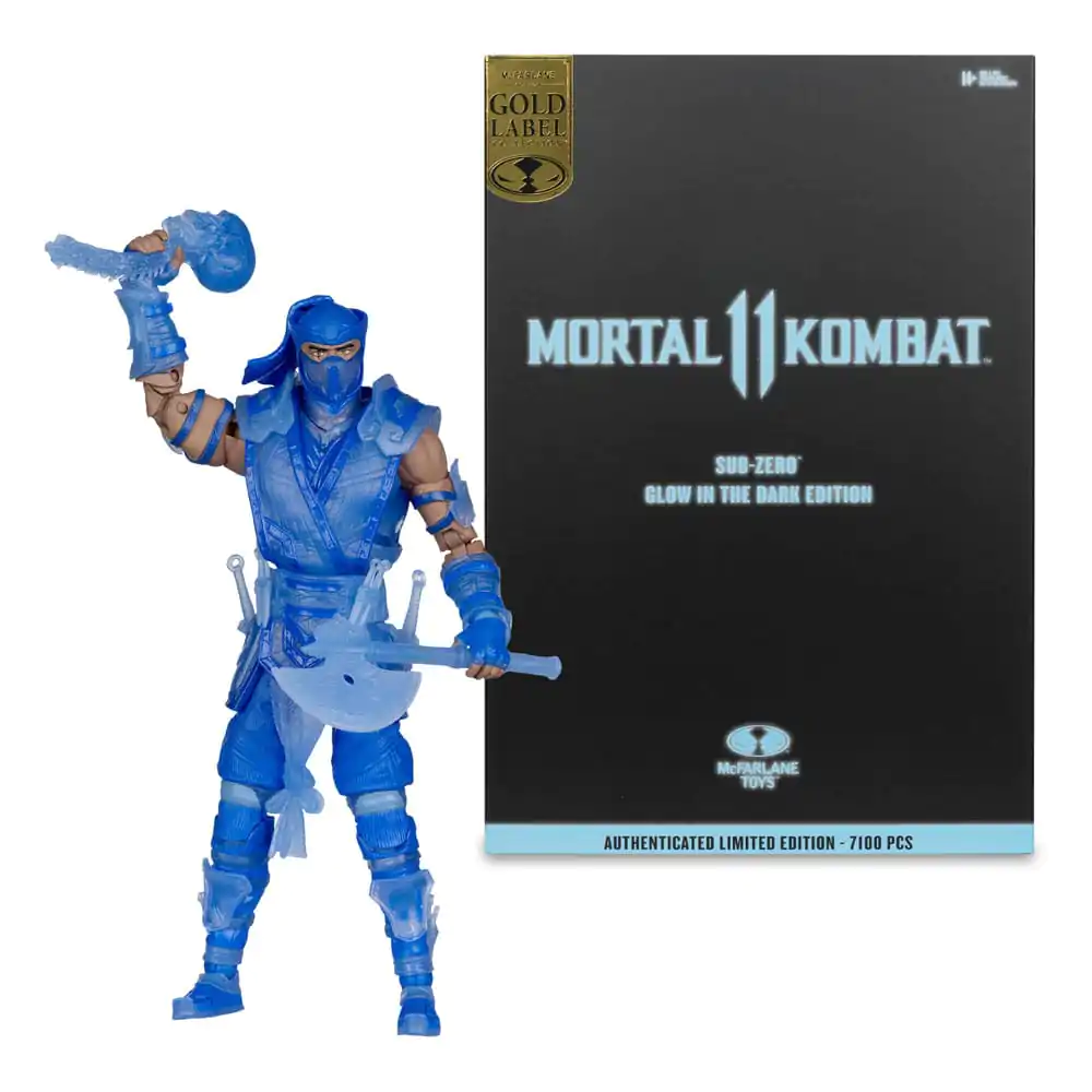 Mortal Kombat Action Figur Glow in the Dark Edition Sub-Zero (Gold Label) 18 cm Produktfoto
