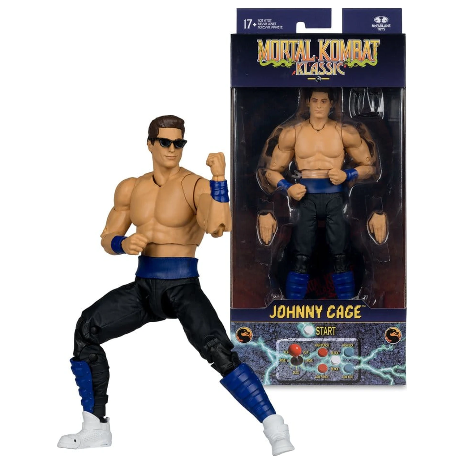 Mortal Kombat Klassics Actionfigur Johnny Cage 19 cm Produktfoto