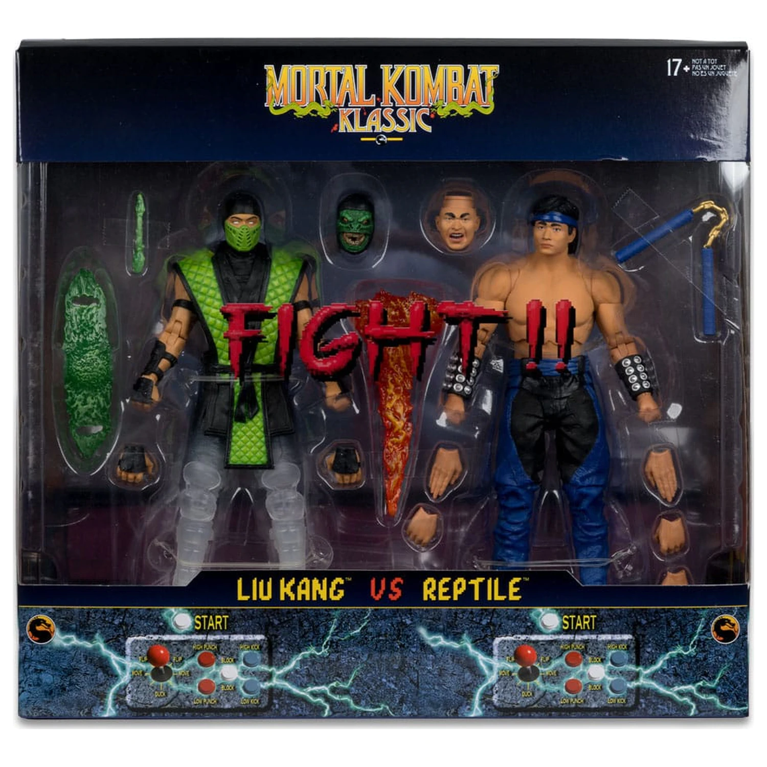 Mortal Kombat Actionfigur 2er-Pack Liu Kang vs. Reptile (Klassics) 18 cm Produktfoto