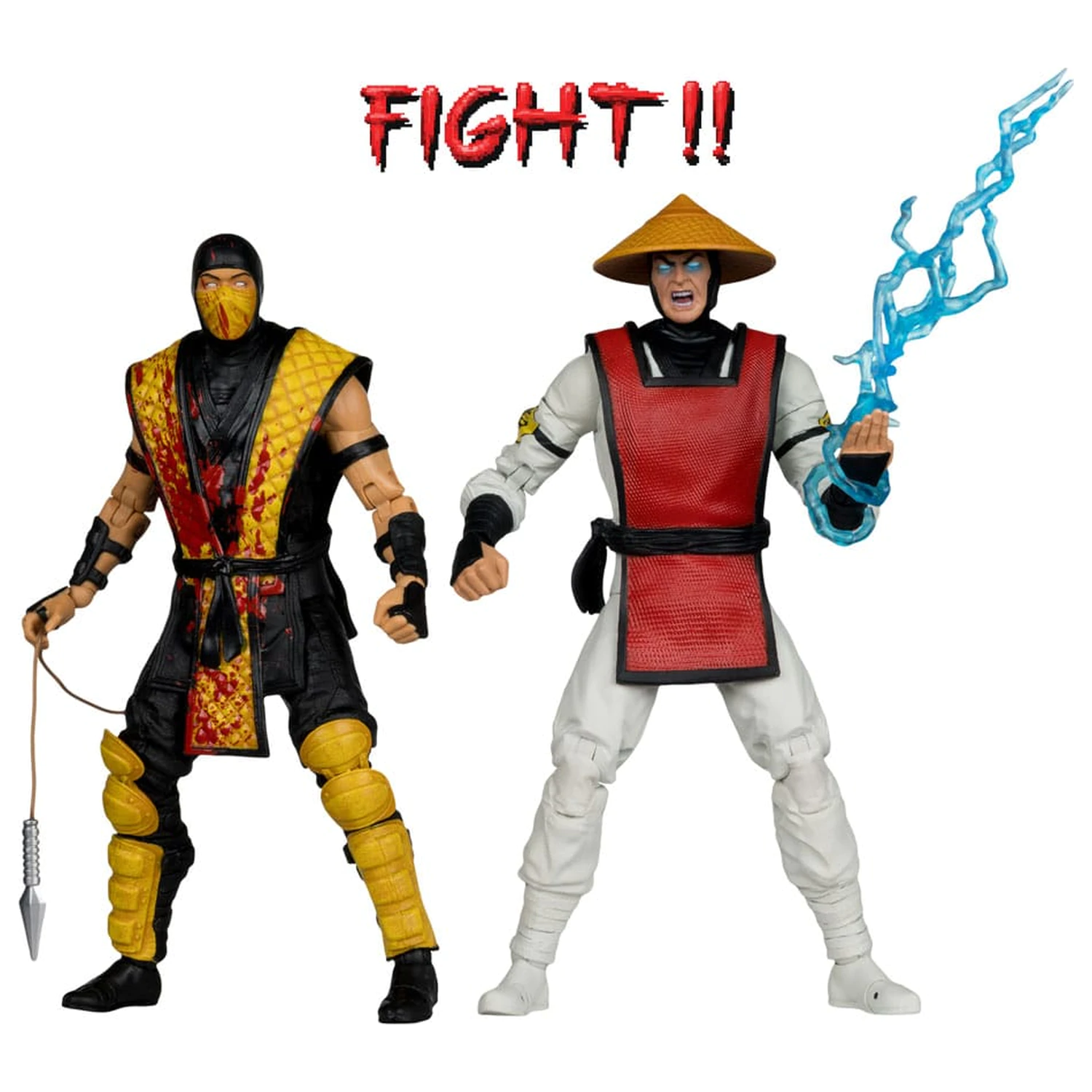 Mortal Kombat Actionfiguren 2er-Pack Scorpion vs. Raiden (Klassics) 18 cm Produktfoto