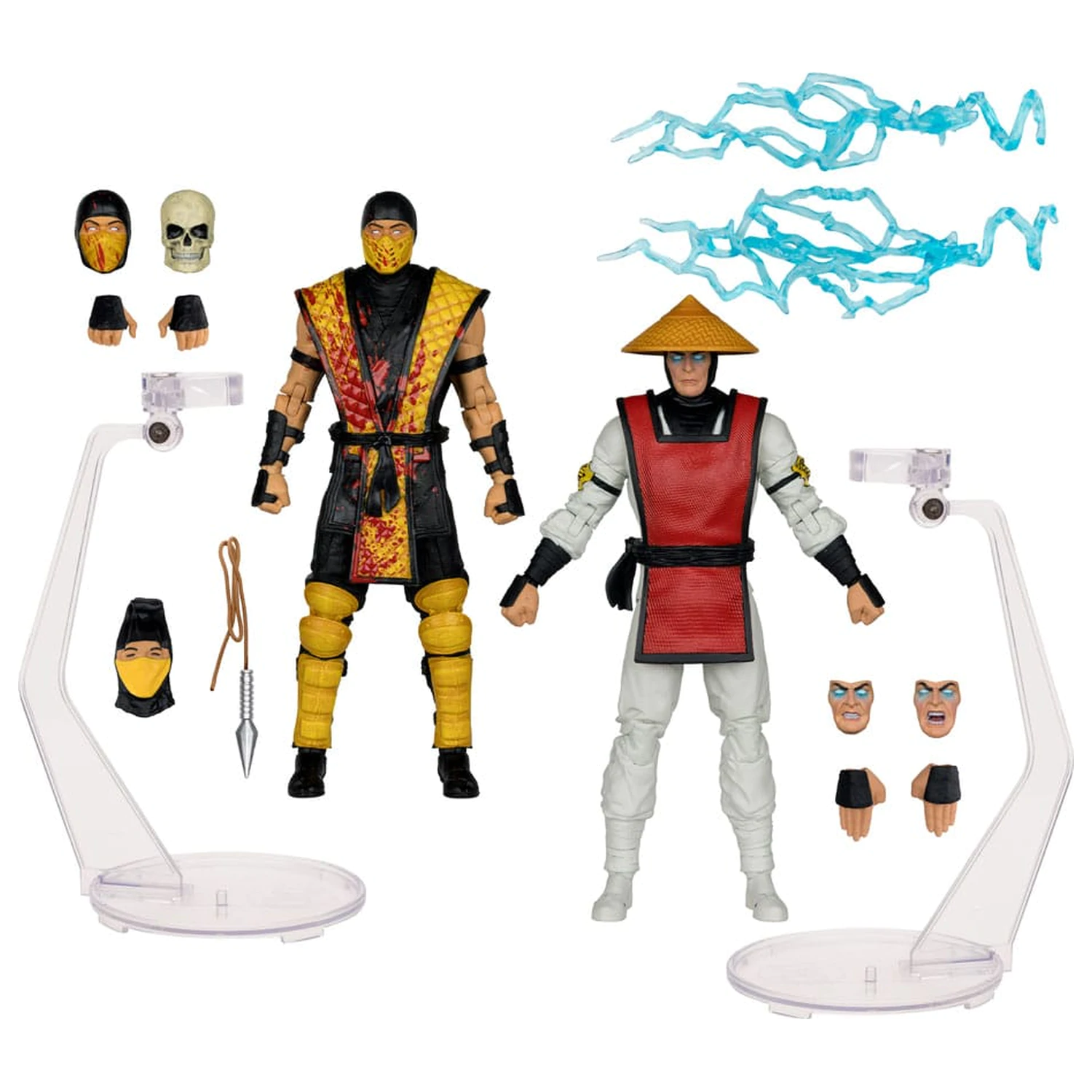 Mortal Kombat Actionfiguren 2er-Pack Scorpion vs. Raiden (Klassics) 18 cm Produktfoto