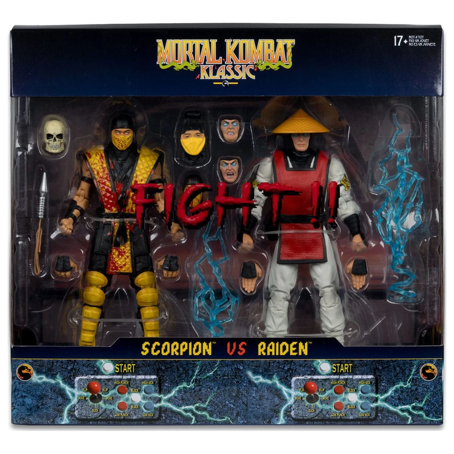 Mortal Kombat Actionfiguren 2er-Pack Scorpion vs. Raiden (Klassics) 18 cm Produktfoto