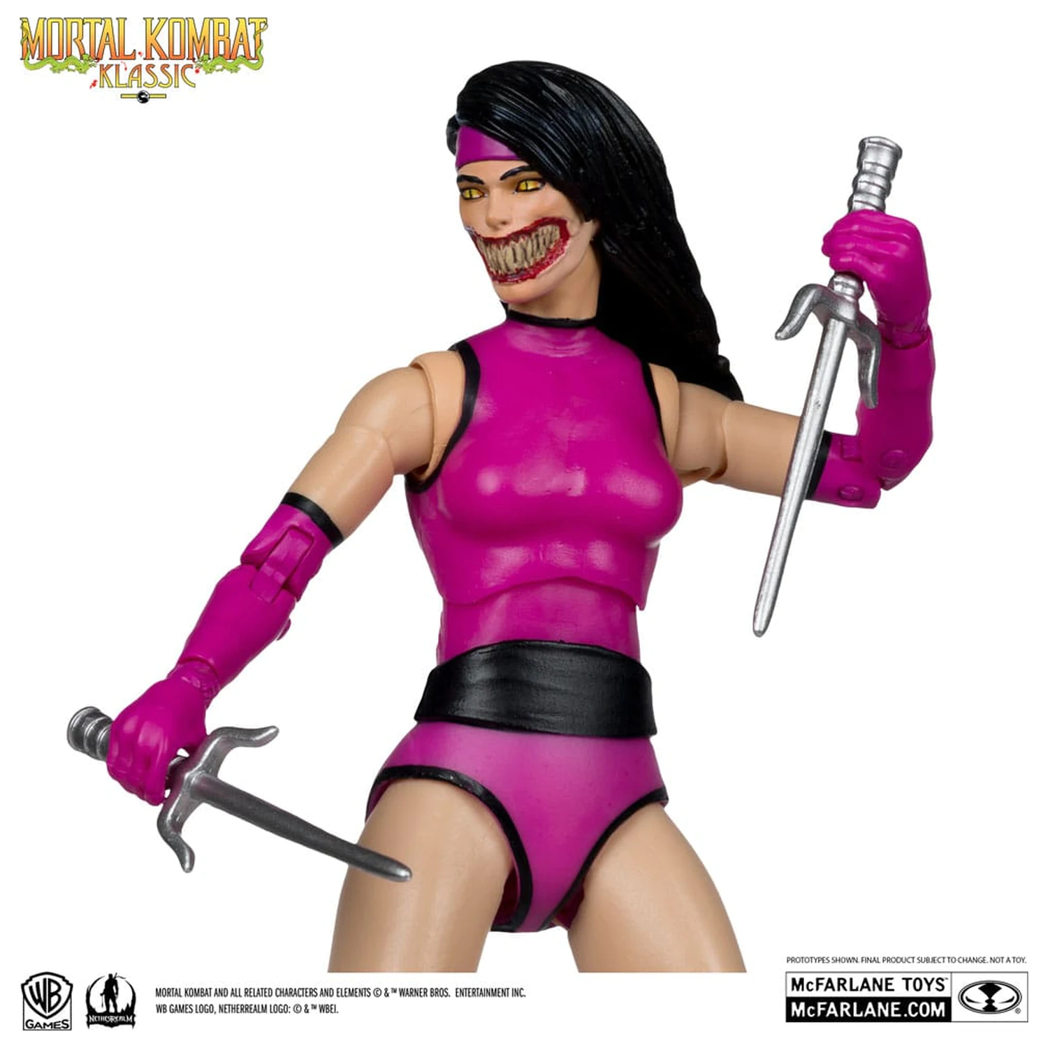 Mortal Kombat Actionfigur 2er-Pack Sub-Zero vs. Mileena (Klassiks) 18 cm Produktfoto