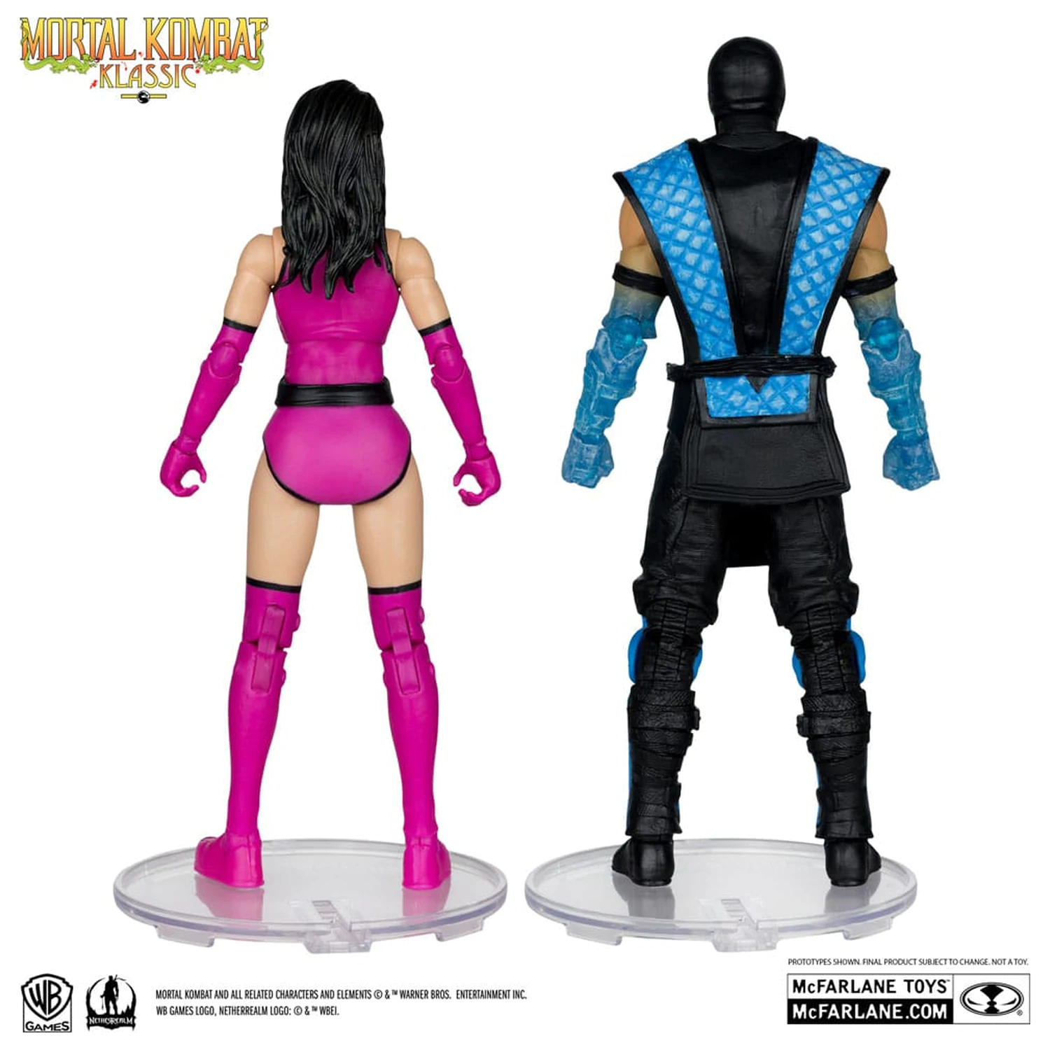 Mortal Kombat Actionfigur 2er-Pack Sub-Zero vs. Mileena (Klassiks) 18 cm Produktfoto