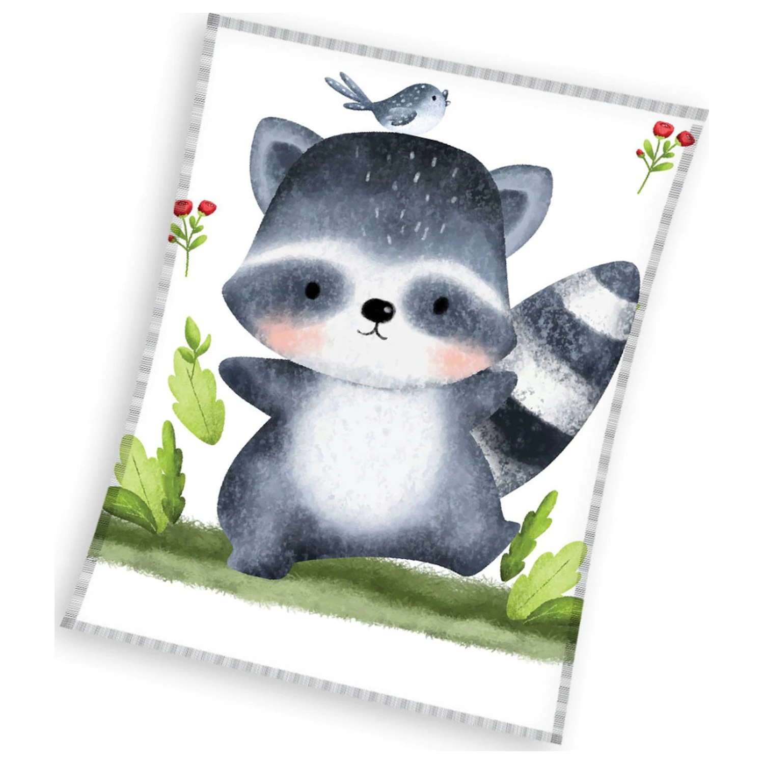 Raccoon Little Bandit Fleecedecke Produktfoto