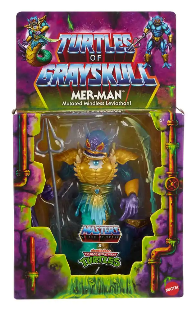 MOTU x TMNT: Turtles of Grayskull Deluxe Actionfigur Mer-Man 14 cm Produktfoto