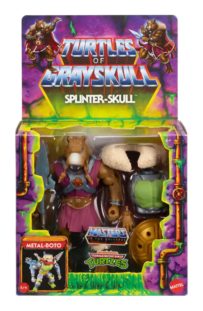 MOTU x TMNT: Turtles of Grayskull Deluxe Actionfigur Splinter-Skull 14 cm termékfotó