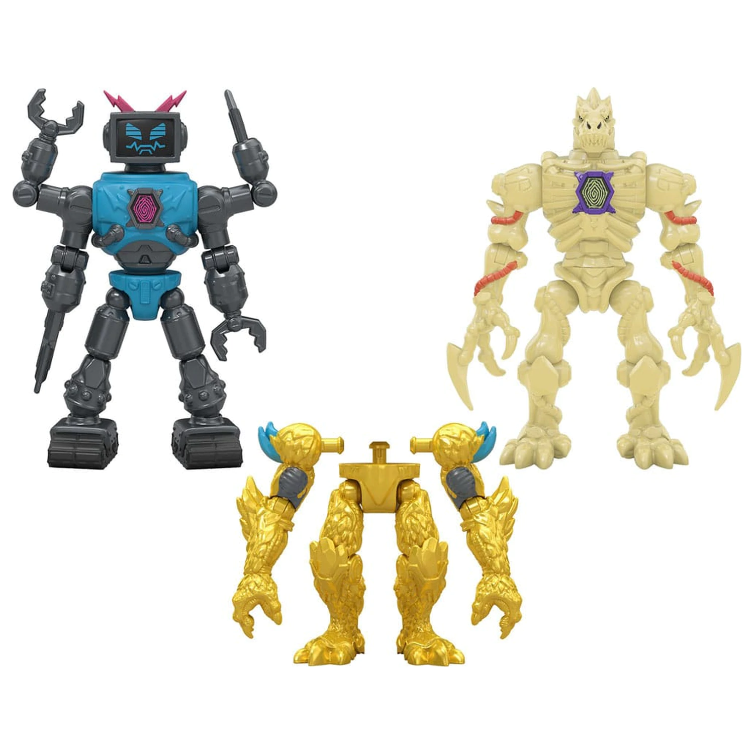 Mr. Beast Lab Hybrids Series 2 Mini Figuren 2er-Pack Lab-Bot vs Gid Skeleton 11 cm Produktfoto
