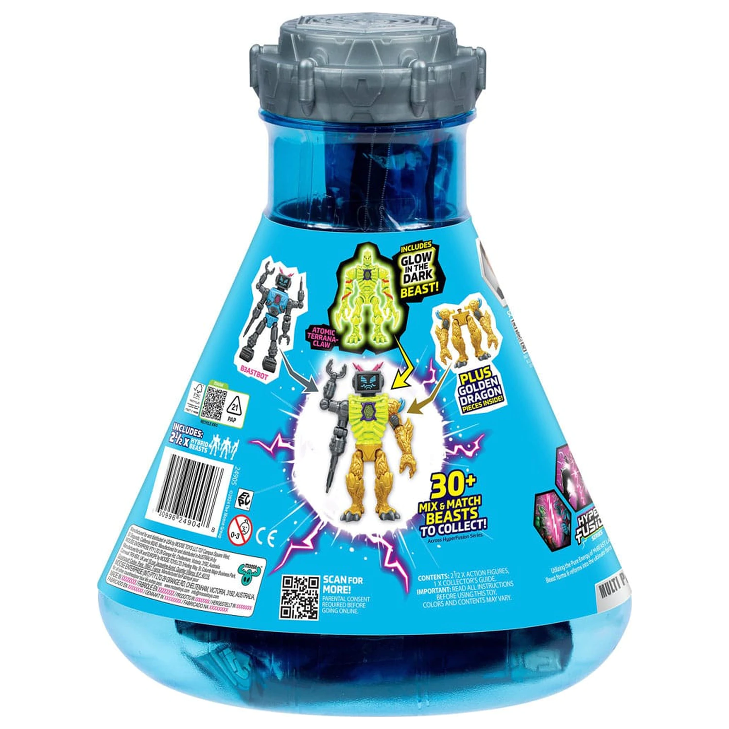 Mr. Beast Lab Hybrids Series 2 Mini Figuren 2er-Pack Lab-Bot vs Gid Skeleton 11 cm Produktfoto