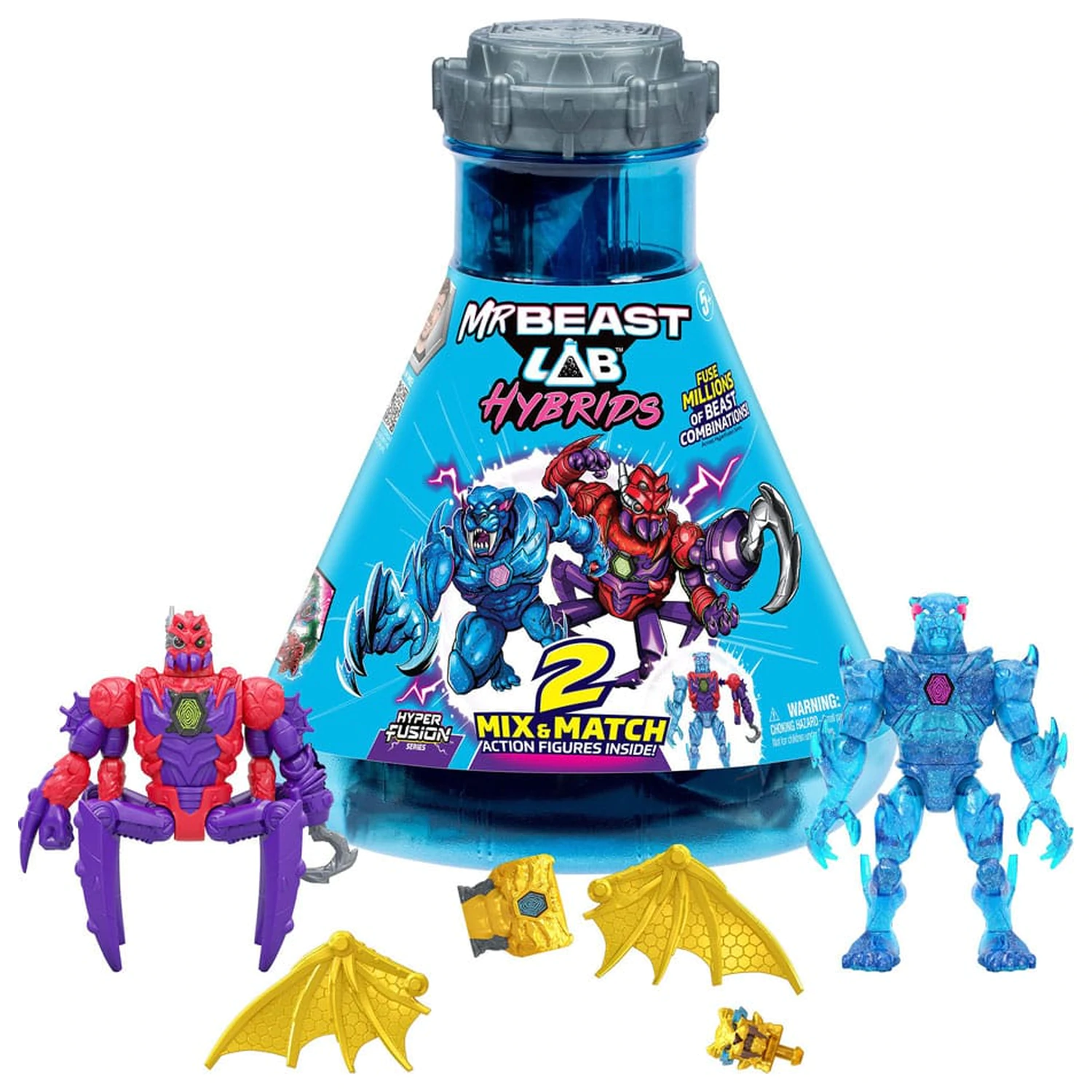 Mr. Beast Lab Hybrids Series 2 Mini Figuren 2er-Pack Spider vs Energy Panther 11 cm Produktfoto