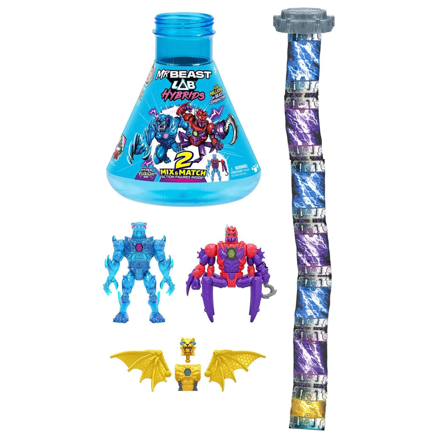 Mr. Beast Lab Hybrids Series 2 Mini Figuren 2er-Pack Spider vs Energy Panther 11 cm Produktfoto