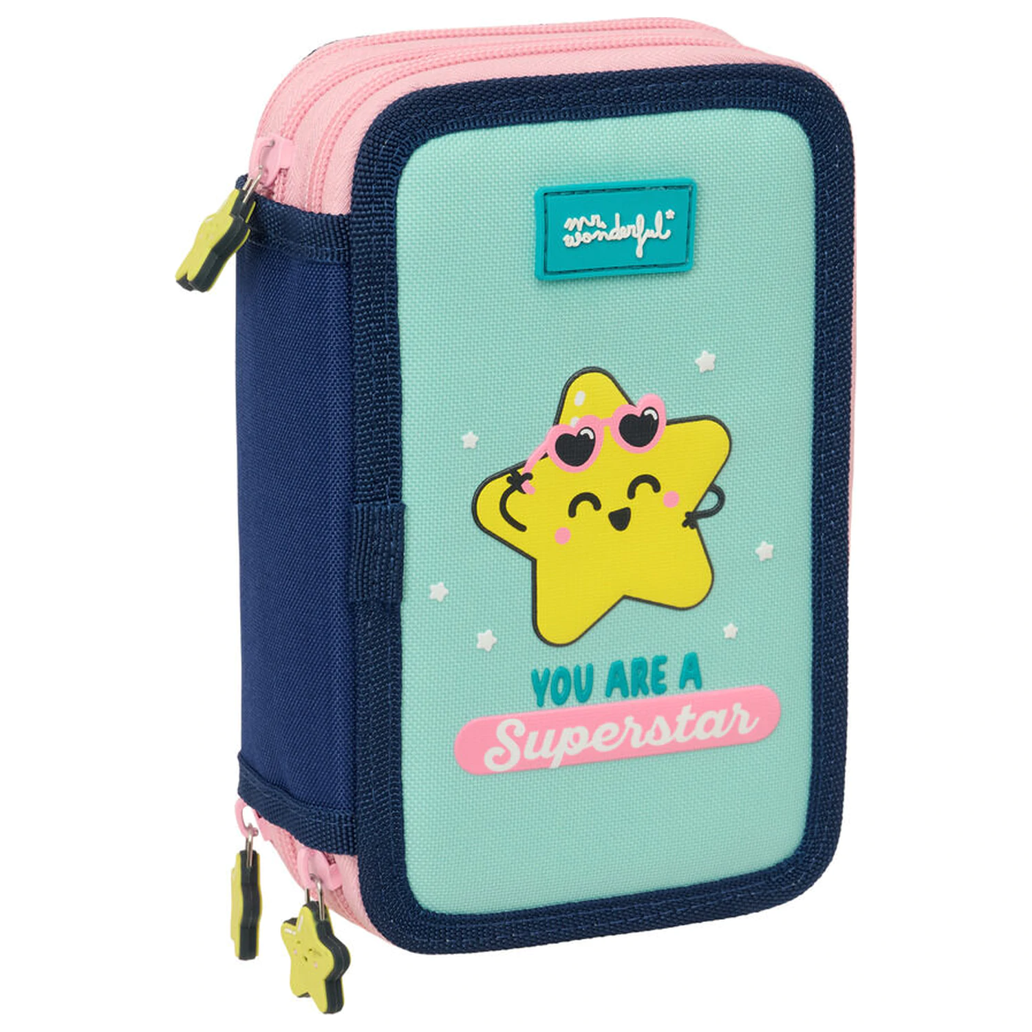 Mr. Wonderful Star Dreifach-Federmäppchen 37-teilig Produktfoto