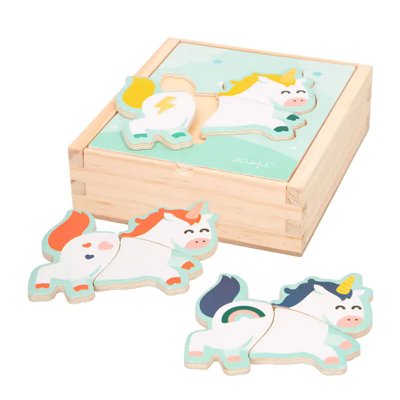 Mr Wonderfull Unicorn Holzpuzzle 18Sz Produktfoto
