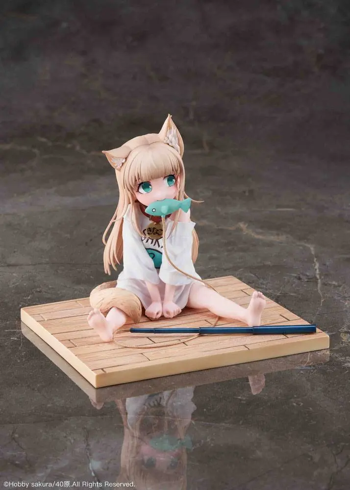 My Cat Is a Kawaii Girl PVC Statue 1/6 Kinako Sitting Fish Ver. Deluxe Version 14 cm Produktfoto