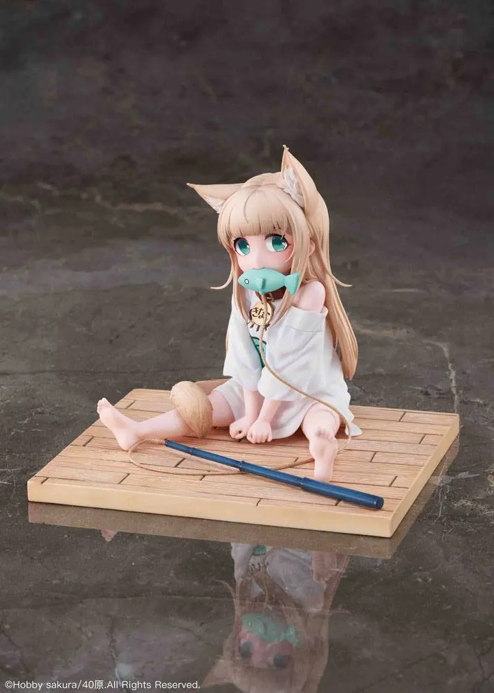 My Cat Is a Kawaii Girl PVC Statue 1/6 Kinako Sitting Fish Ver. Deluxe Version 14 cm Produktfoto