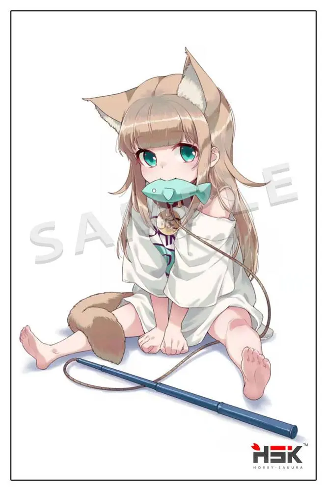 My Cat Is a Kawaii Girl PVC Statue 1/6 Kinako Sitting Fish Ver. Deluxe Version 14 cm Produktfoto