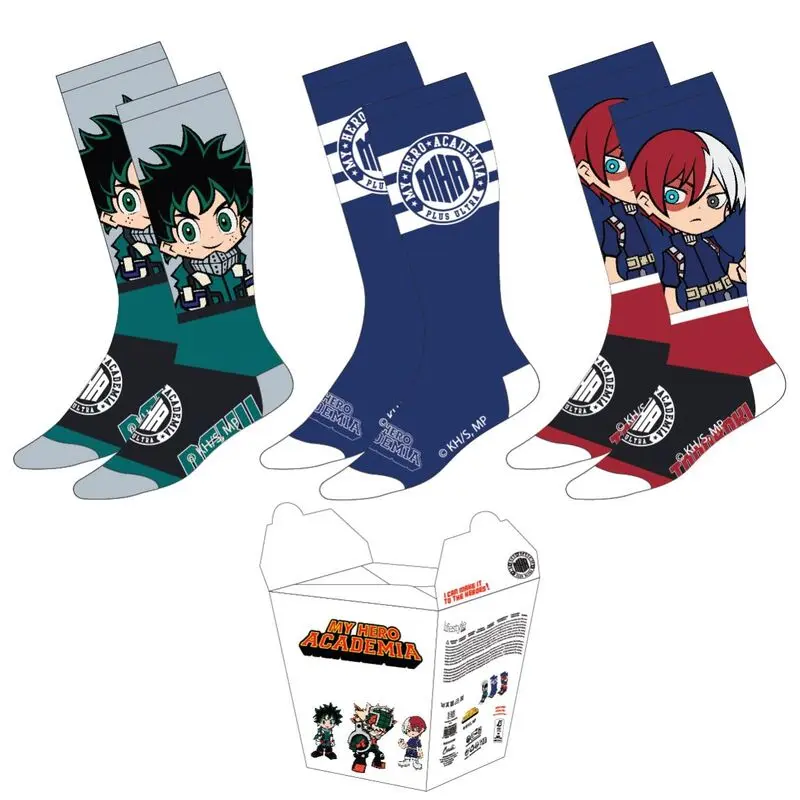 My Hero Academia Socken 3er-Pack Izuku x Bakugo Produktfoto