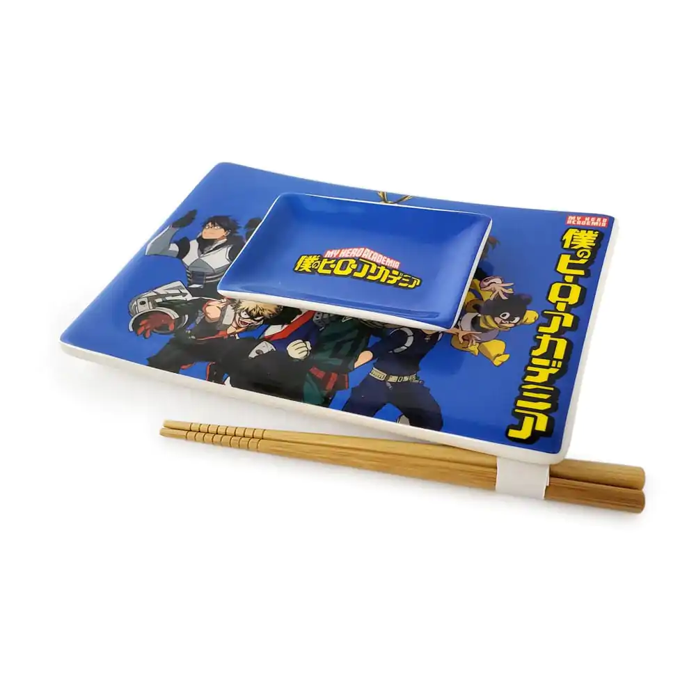 My Hero Academia Keramik Sushi Set mit Essstäbchen Classe 1-A Produktfoto