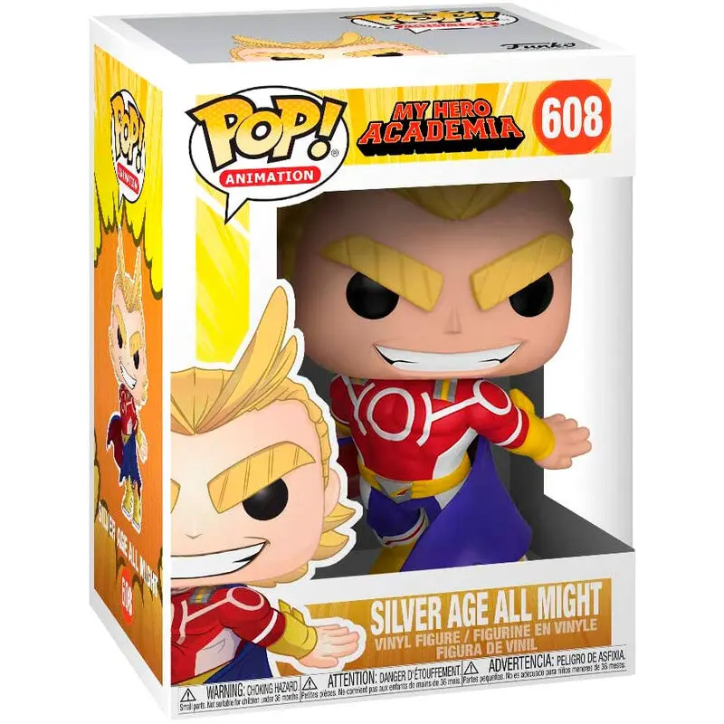 My Hero Academia POP! Animation Vinyl Figur All Might (Silver Age) 9 cm Produktfoto
