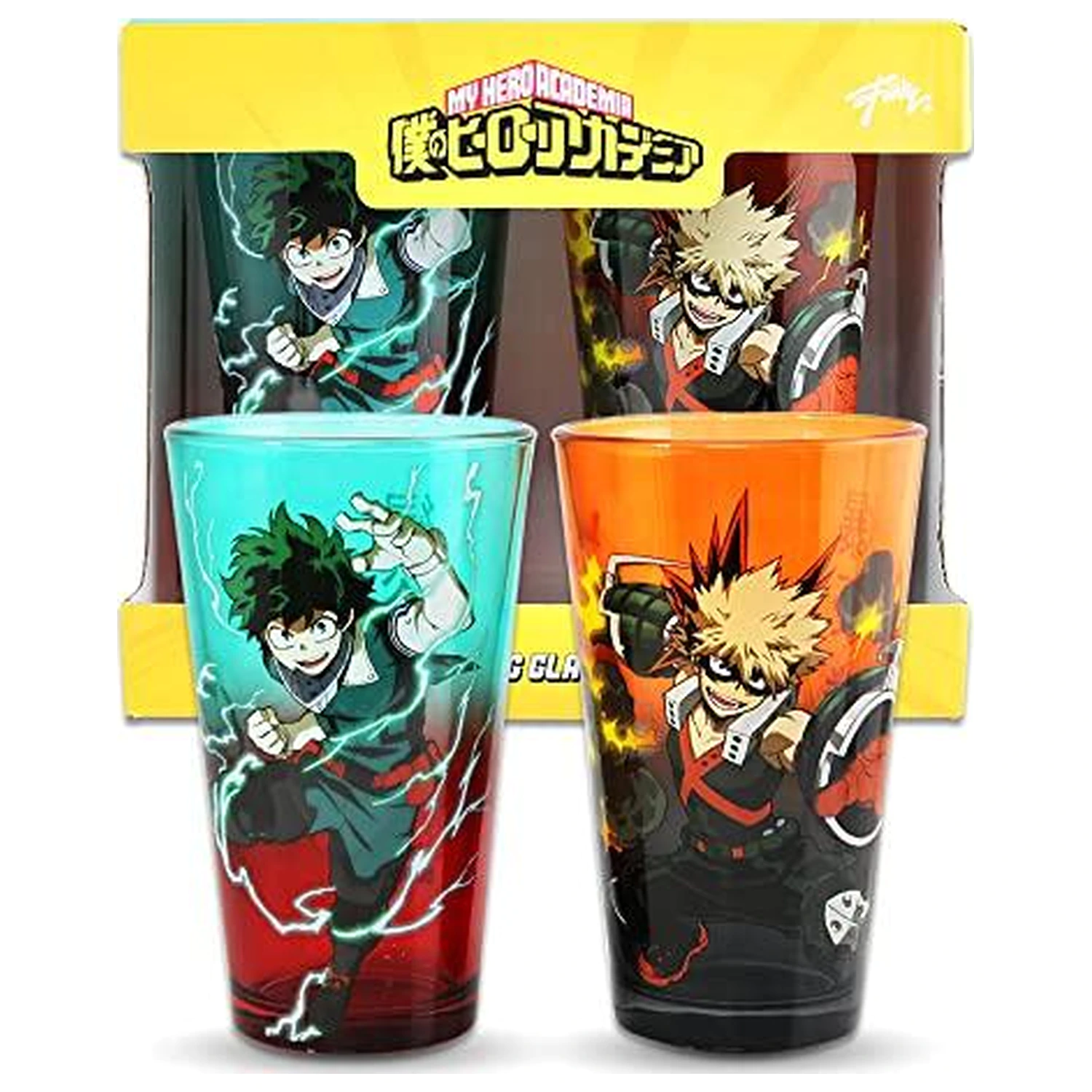 My Hero Academia Izuku & Bakugo 2er-Set Gläser 450 ml Produktfoto