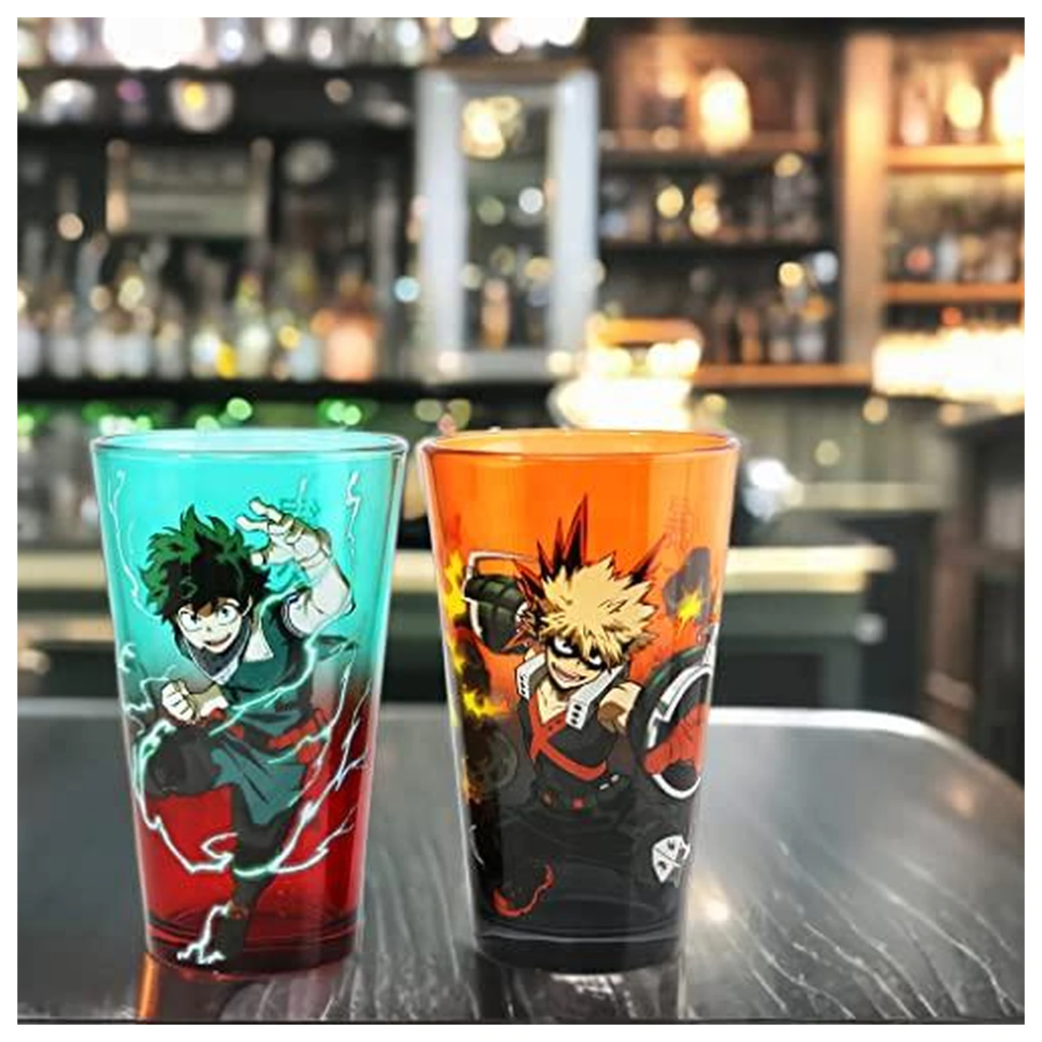My Hero Academia Izuku & Bakugo 2er-Set Gläser 450 ml Produktfoto