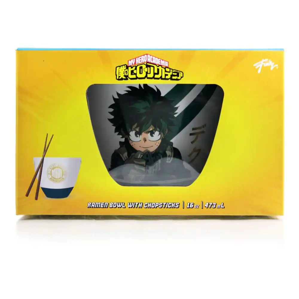 My Hero Academia Ramen-Schüssel mit Stäbchen Izuku Midoriya 473 ml Produktfoto