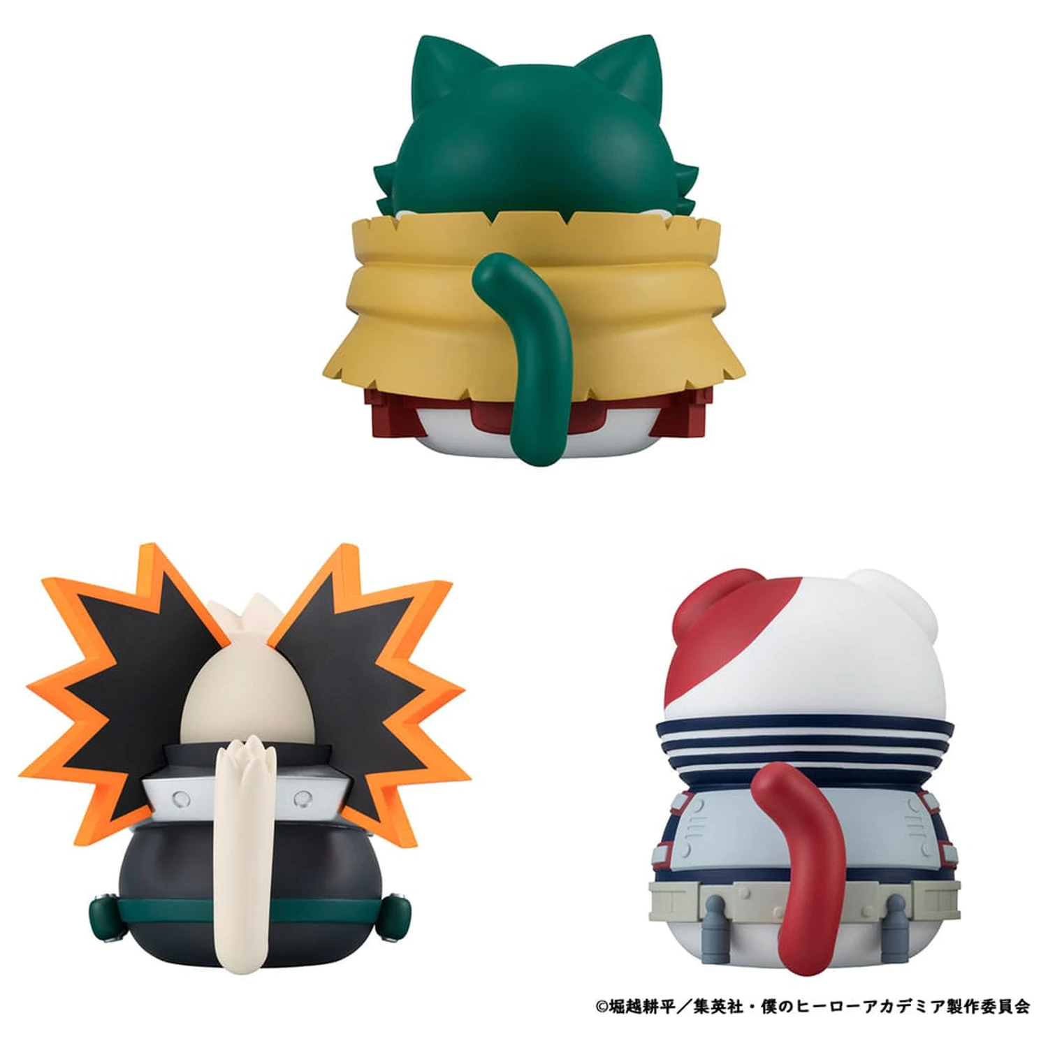 My Hero Academia Mega Cat Project Nyanto! The Big Heroaca Cats Series Trading Figuren 3er-Pack Izuku Midoriya & Katsuki Bakugo & Shoto Todoroki 12 cm Produktfoto