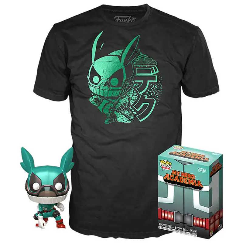 My Hero Academia Figur & T-Shirt Set Deku with Helmet termékfotó